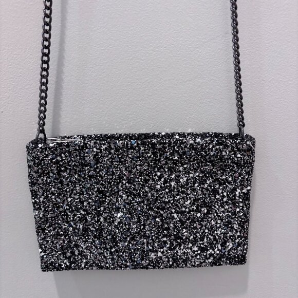 J. Crew Evening Bag, Black/Gray/Metallic, Covered in Sequins - Picture 2 of 5